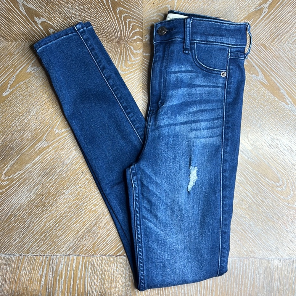 ABERCROMBIE & FITCH Jean Legging High Rise Dark Denim 24/00S